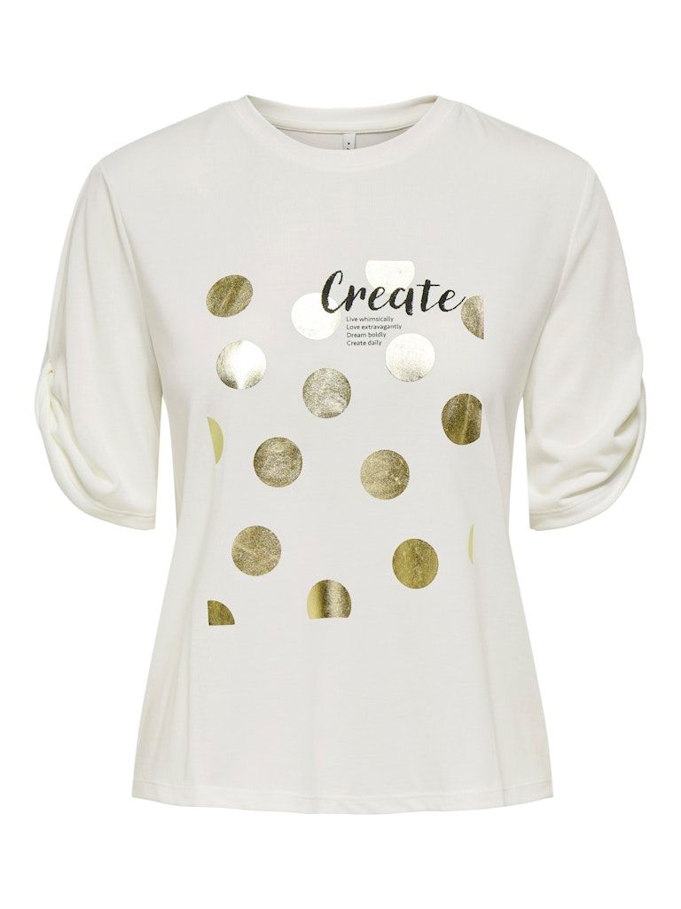 ONLFREE LIFE S/S CREATE TOP BOX JRS Cloud Dancer-Create