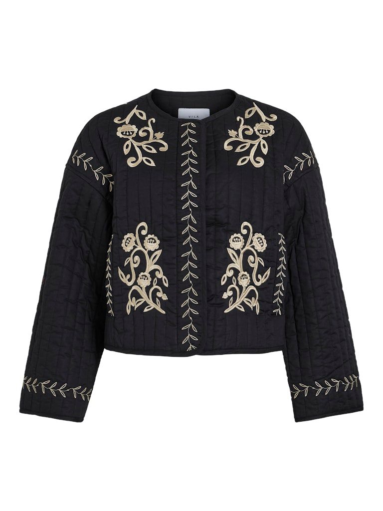 VISKY L/S EMBROIDERED JACKET/BFS Black Beauty-BIRCH EMBROIDERY