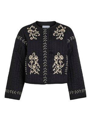 VISKY L/S EMBROIDERED JACKET/BFS Black Beauty-BIRCH EMBROIDERY