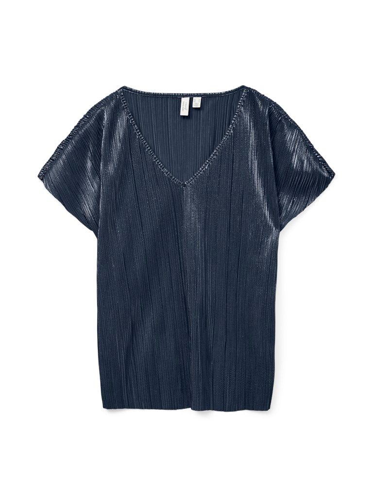 VMDUVI S/S V-NECK TOP JRS BTQ GA NL Navy Blazer