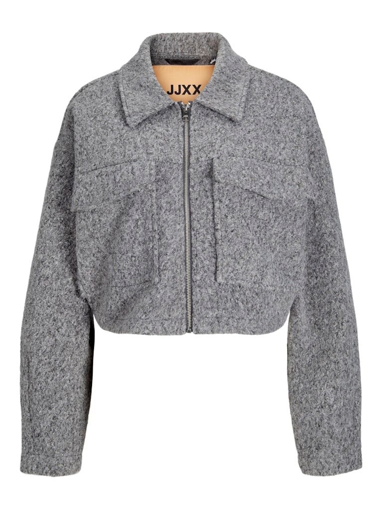 JXCAROL CURLY JACKET OTW Grey Melange