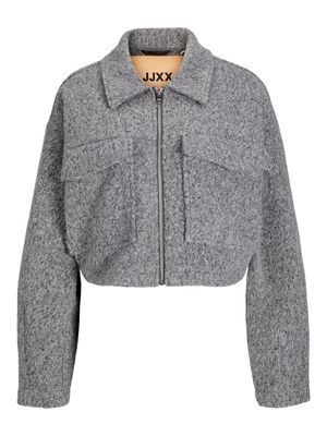 JXCAROL CURLY JACKET OTW Grey Melange