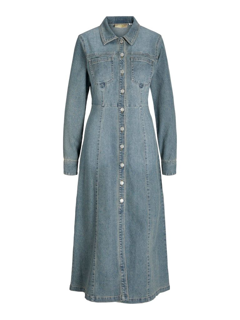 JXASTRA LONG WAIST DENIM DRESS DNM Medium Blue Denim