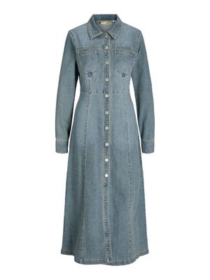 JXASTRA LONG WAIST DENIM DRESS DNM Medium Blue Denim