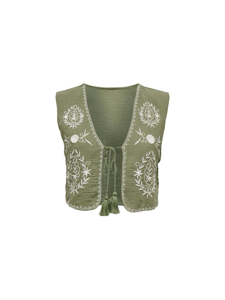 ONLTHYRA SL EMB VEST WVN Kalamata-CLOUD DANCER EMB