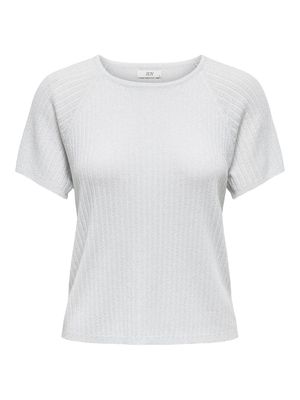 JDYBODILLA S/S GLITTER PULLOVER KNT NOOS Cloud Dancer/W. SILVER