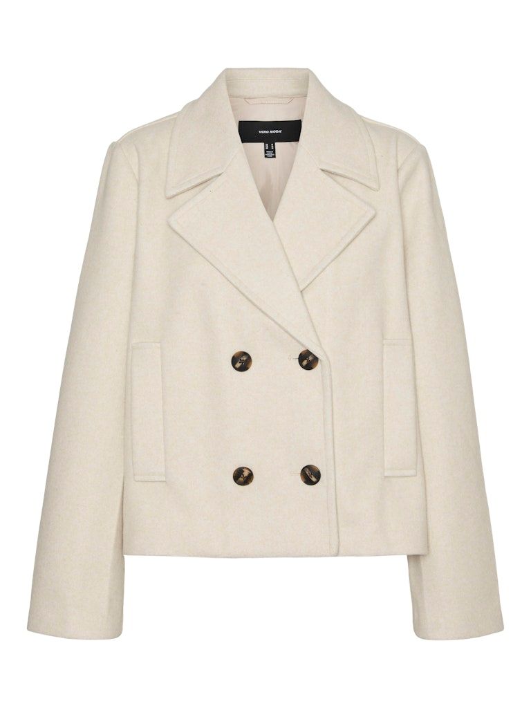 VMVINCEMIA SHORT JACKET GA NOOS Oatmeal/MELANGE