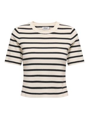 ONLFIE 2/4 PULLOVER CC KNT Cloud Dancer-BLACK