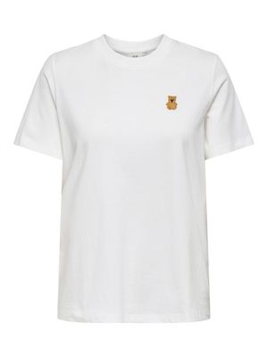 JDYPISA S/S PRINT TOP JRS NOOS Cloud Dancer/TEDDY C