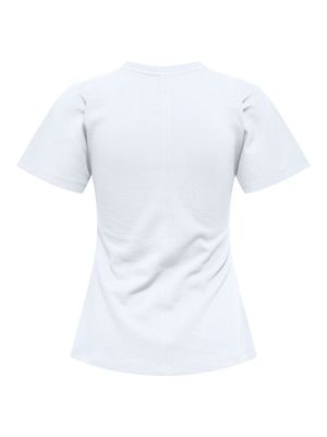ONLMARIE LIFE S/S RUCHING TOP JRS NOOS Cloud Dancer