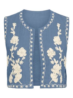 JDYMARLEY S/L EMBROIDERY VEST WVN EXP Infinity
