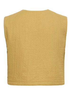 JDYMARLEY S/L EMBROIDERY VEST WVN EXP Wood Thrush