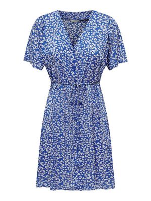 ONLEVIDA S/S SHORT DRESS WVN NOOS Nebulas Blue/HANNA FLOWER