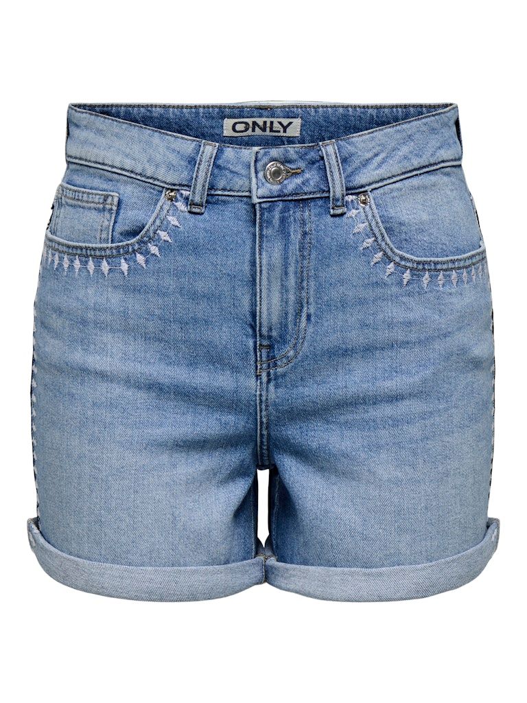 ONLJOSEPHINE STRET EMB SHORTS AZG DNM CS Light Blue-EMB