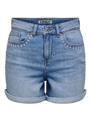 ONLJOSEPHINE STRET EMB SHORTS AZG DNM CS Light Blue-EMB