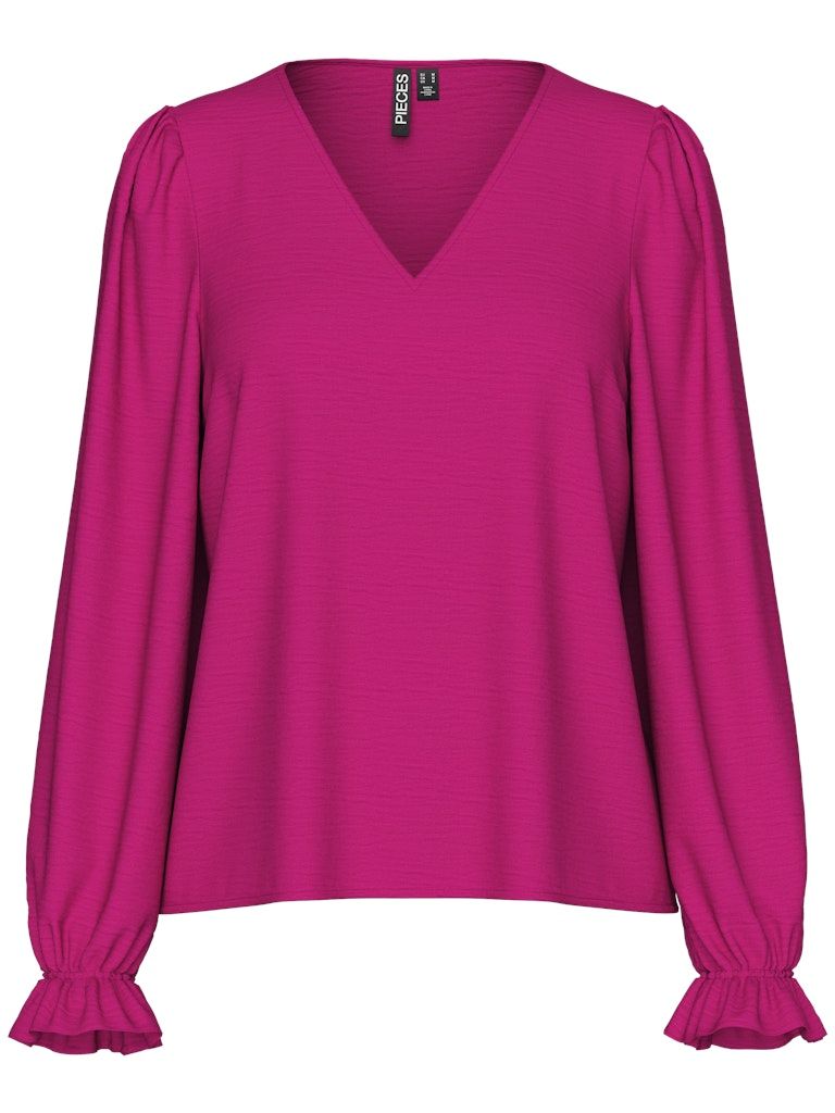 PCTIFFANY LS V-NECK TOP WVN NOOS BC Festival Fuchsia
