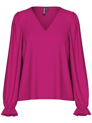 PCTIFFANY LS V-NECK TOP WVN NOOS BC Festival Fuchsia