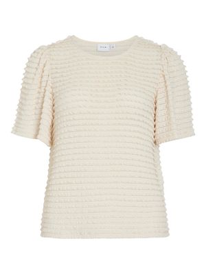 VILOGAN O-NECK S/S TOP Birch