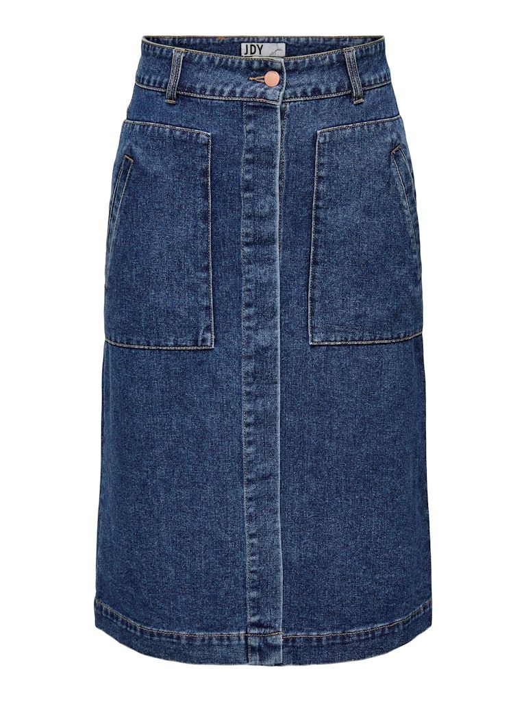JDYOLIVIA HW SKIRT DB DNM NOOS Dark Blue Denim