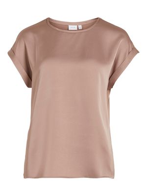 VIELLETTE S/S SATIN TOP - NOOS Portabella