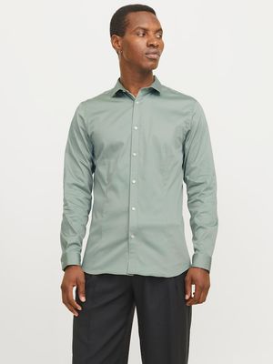 JPRBLAPARMA SHIRT L/S NOOS Iceberg Green-SUPER SLIM