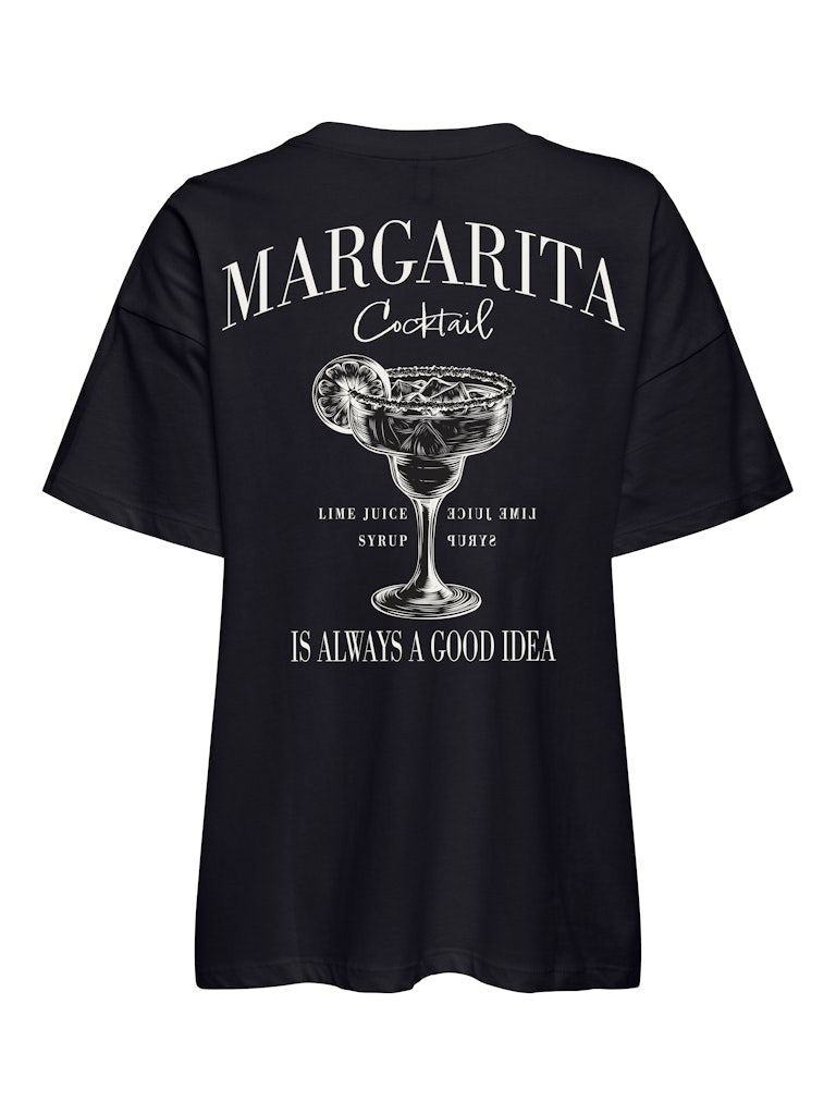 ONLVIVVI LIFE S/S LOVELY TOP JRS Black/Margarita