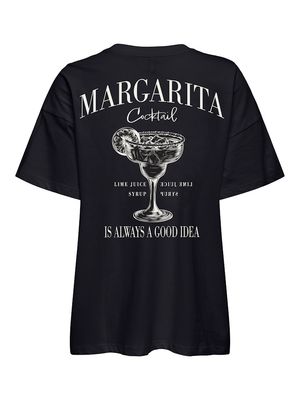 ONLVIVVI LIFE S/S LOVELY TOP JRS Black/Margarita