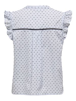 PGHELENE S/L DOBBY TOP WVN Cashmere Blue/DOBBY