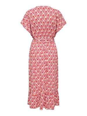 ONLZILLA ADELE LIFE SS LONG DRESS WVN Equestrian Red/547 W