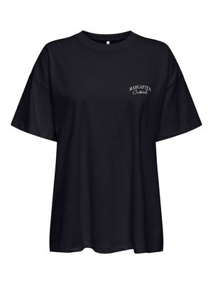 ONLVIVVI LIFE S/S LOVELY TOP JRS Black/Margarita