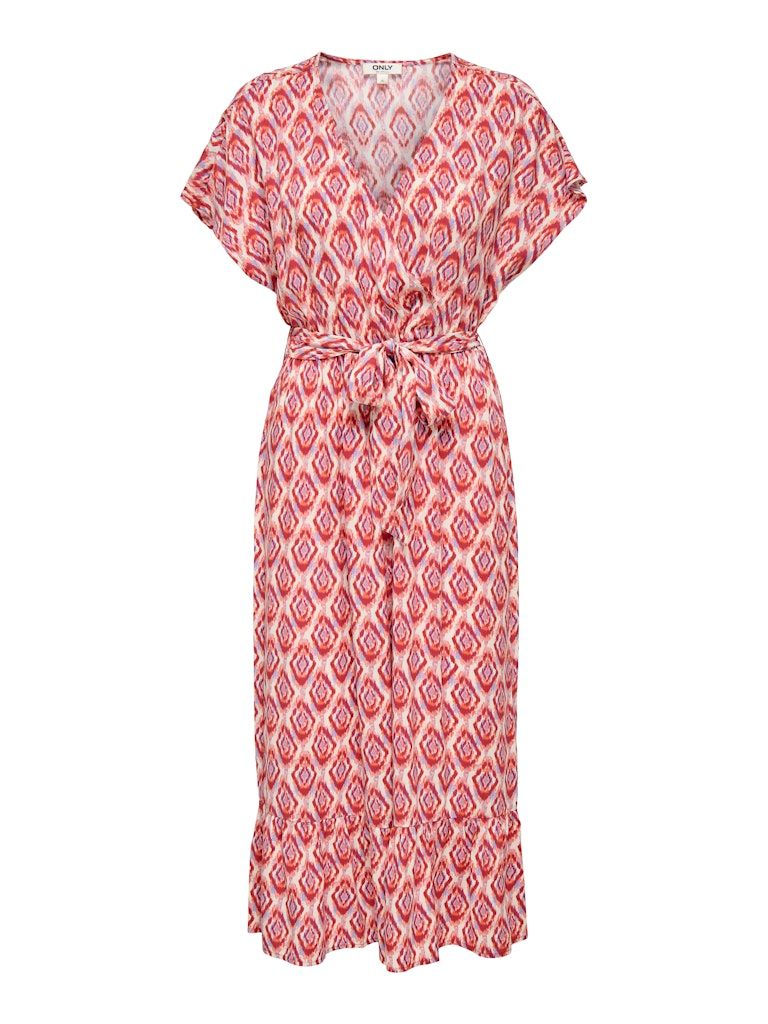 ONLZILLA ADELE LIFE SS LONG DRESS WVN Equestrian Red/547 W
