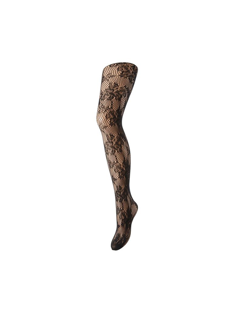 PCJANE JACQUARD TIGHTS NOOS Black