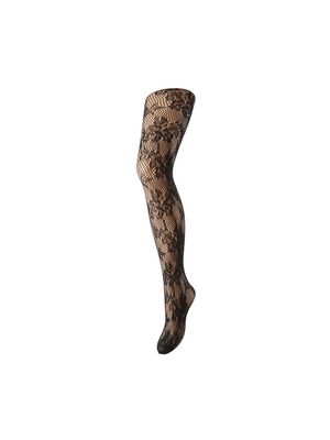 PCJANE JACQUARD TIGHTS NOOS Black