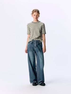 OBJESTER S/S NEW KNIT PULLOVER NOOS Laurel Wreath/Sandsh
