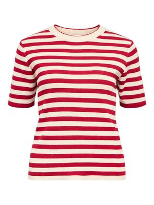 OBJESTER S/S NEW KNIT PULLOVER NOOS Sandshell/Karanda