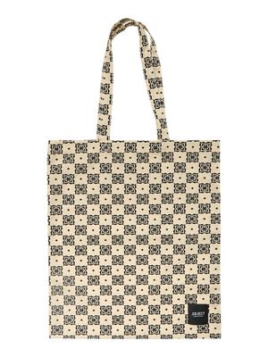 OBJCHECKED TOTE BAG DIV Sandshell-Black