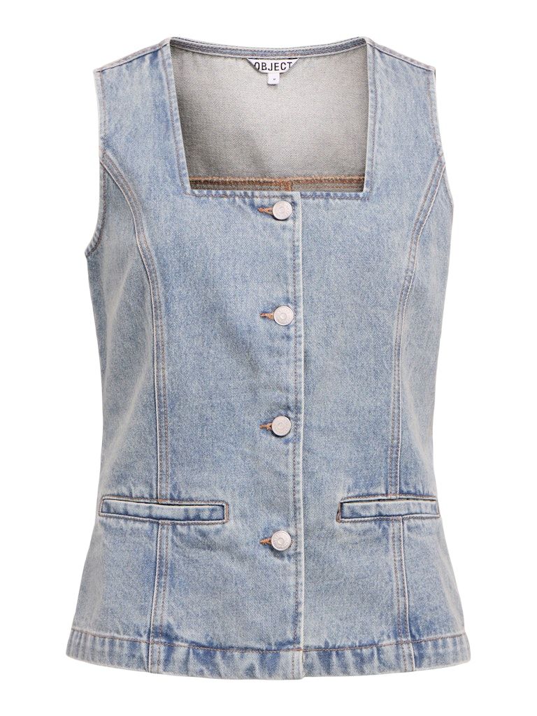OBJJEN SCULPTURE WAISTCOAT E HS 25 Medium Blue Denim