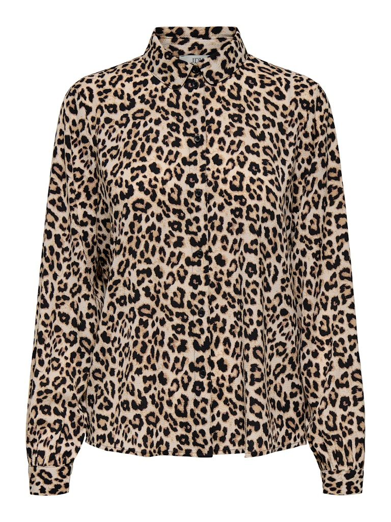 JDYBROOKE L/S SHIRT WVN NOOS Pumice Stone/LEO