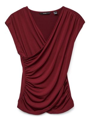 VMDAISY SL V-NECK TOP JRS GA Syrah