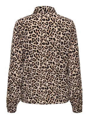 JDYBROOKE L/S SHIRT WVN NOOS Pumice Stone/LEO