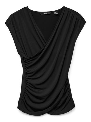 VMDAISY SL V-NECK TOP JRS GA Black