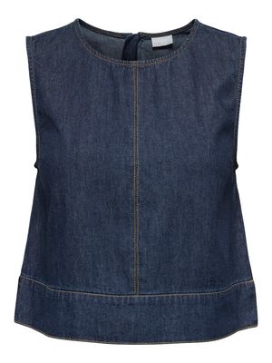 JDYSABRINA ROUNDNECK S/L TOP DNM Dark Blue Denim