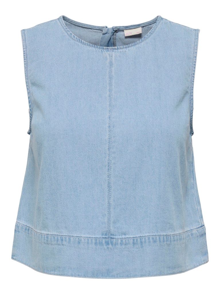 JDYSABRINA ROUNDNECK S/L TOP DNM Light Blue Denim