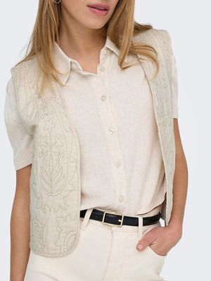 JDYAMIA S/L QUILTED WAISTCOAT WVN Sandshell