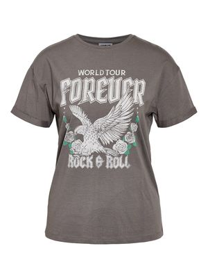 NMBRANDY FRONTPRINT S/S TOP JRS NOOS Charcoal Gray/EAGLE
