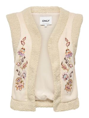 ONLFRIDA FLOWER EMB. WAISTCOAT CS OTW Pumice Stone-MULTI COLOR FLOWE