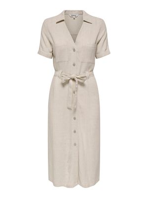 ONLSIESTA SS LIN BL SHIRT DRESS PNT NOOS Moonbeam