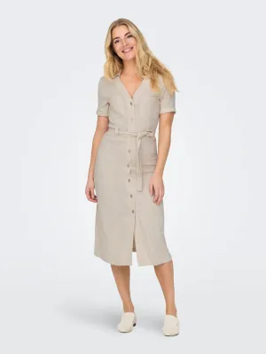 ONLSIESTA SS LIN BL SHIRT DRESS PNT NOOS Moonbeam