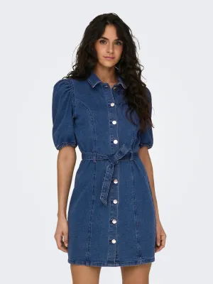 ONLVIBBE SS BELT DNM DRESS NOOS Medium Blue Denim