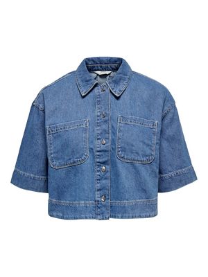 ONLCLEO LIFE SS CROP DNM SHIRT PIM NOOS Medium Blue Denim